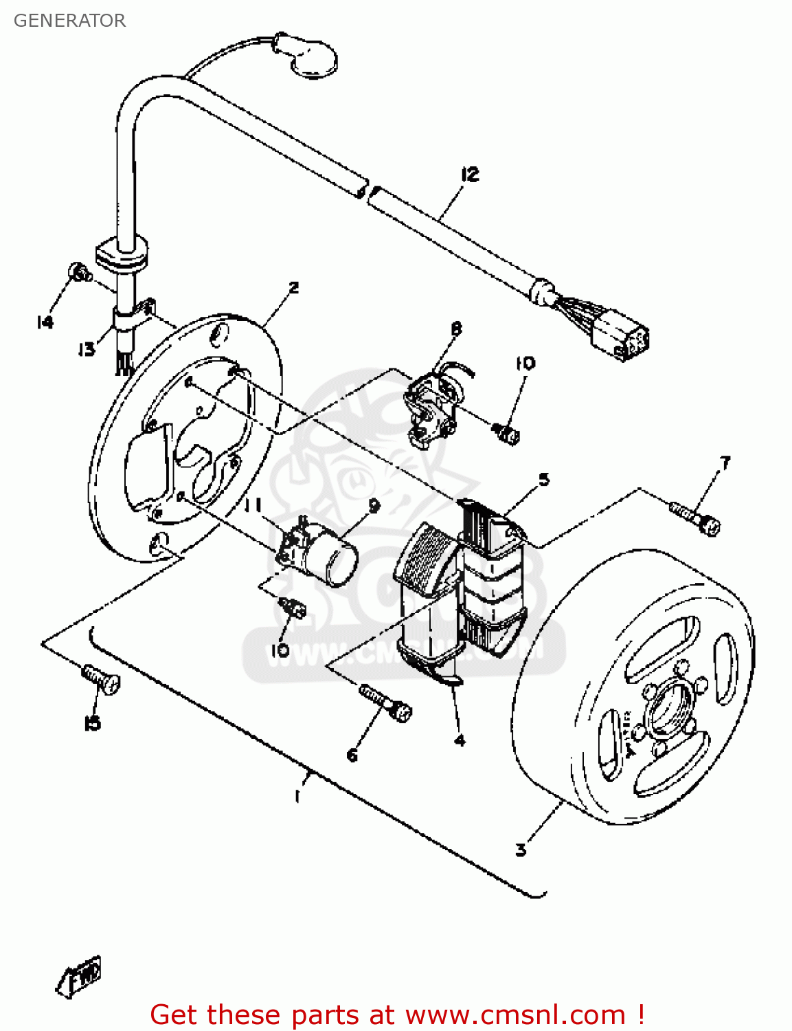 2N48130020 Flywheel Assembly Yamaha buy the 2N4813002000
