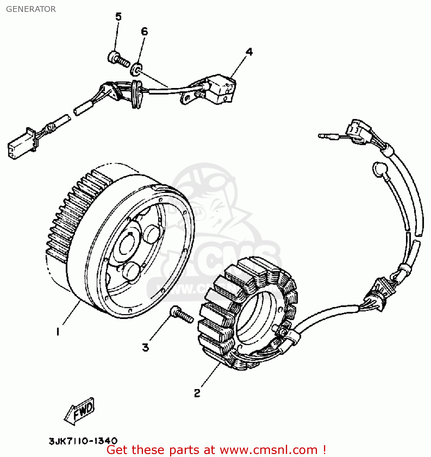 3JK8167000: Pick-up Assy Yamaha - buy the 3JK-81670-00 at CMSNL