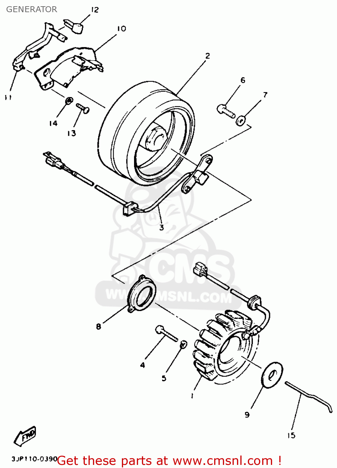 ROTOR ASSY for V-MAX1200 1990 (L) USA - order at CMSNL