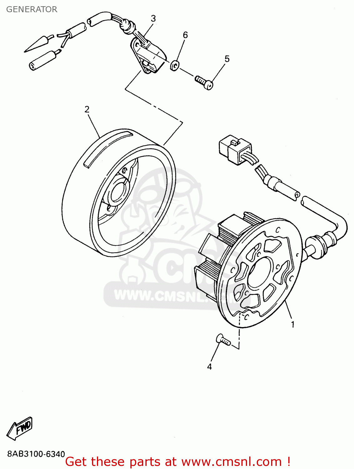 8AB8551020 Stator Assy Yamaha buy the 8AB8551020 at CMSNL