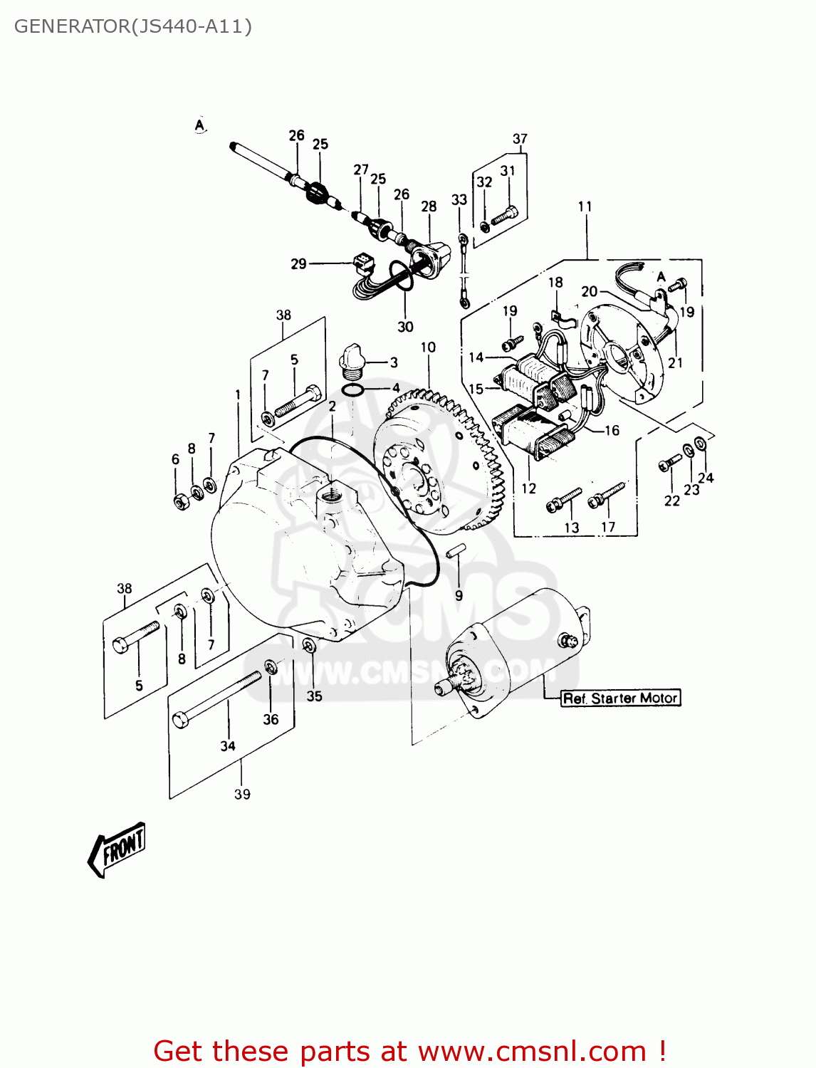 FLYWHEEL for JS440A13 JETSKI440 1989 USA order at CMSNL