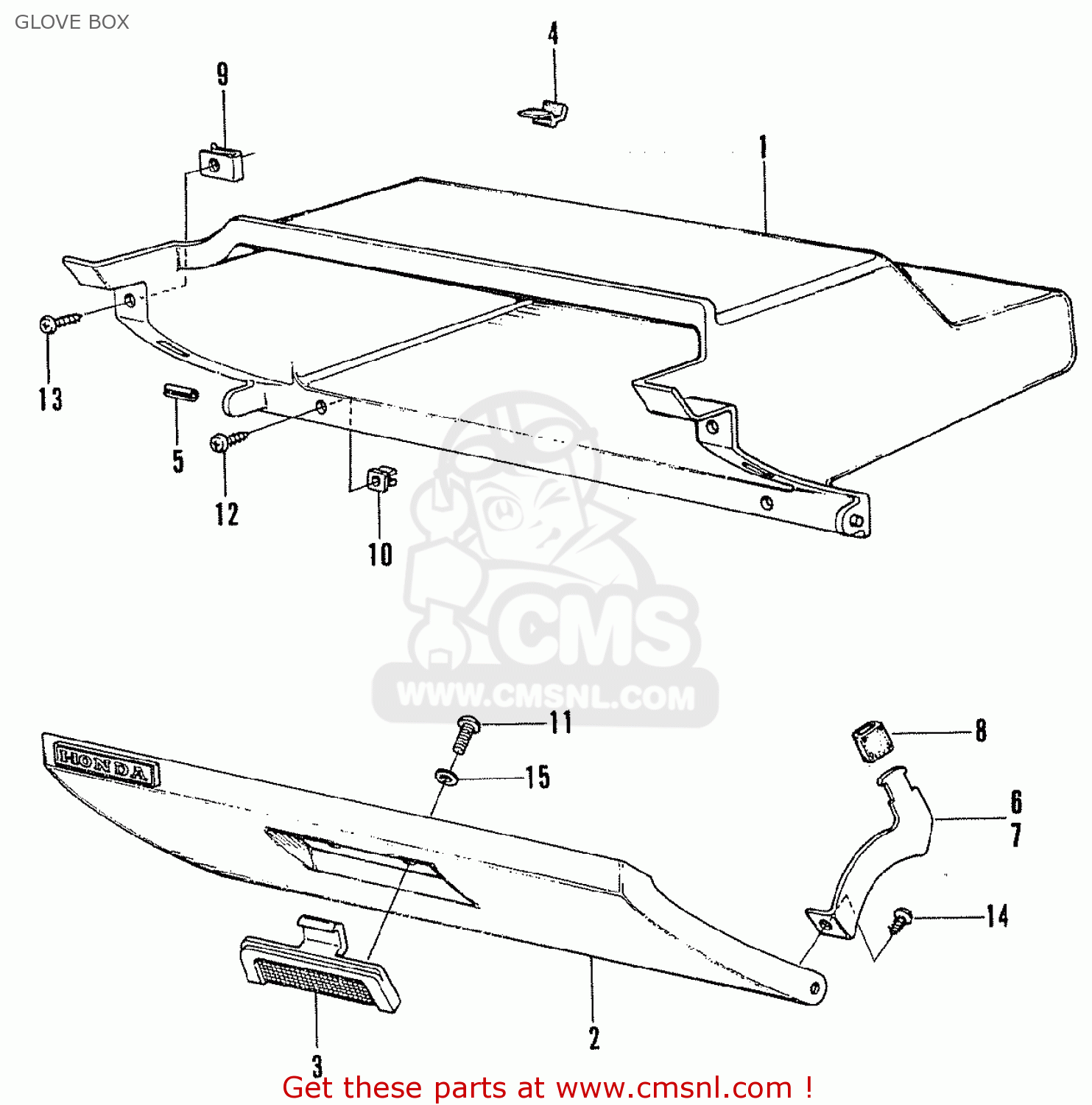 66421611000 Pin, Grove Box Hinge Honda buy the 66421611000 at CMSNL