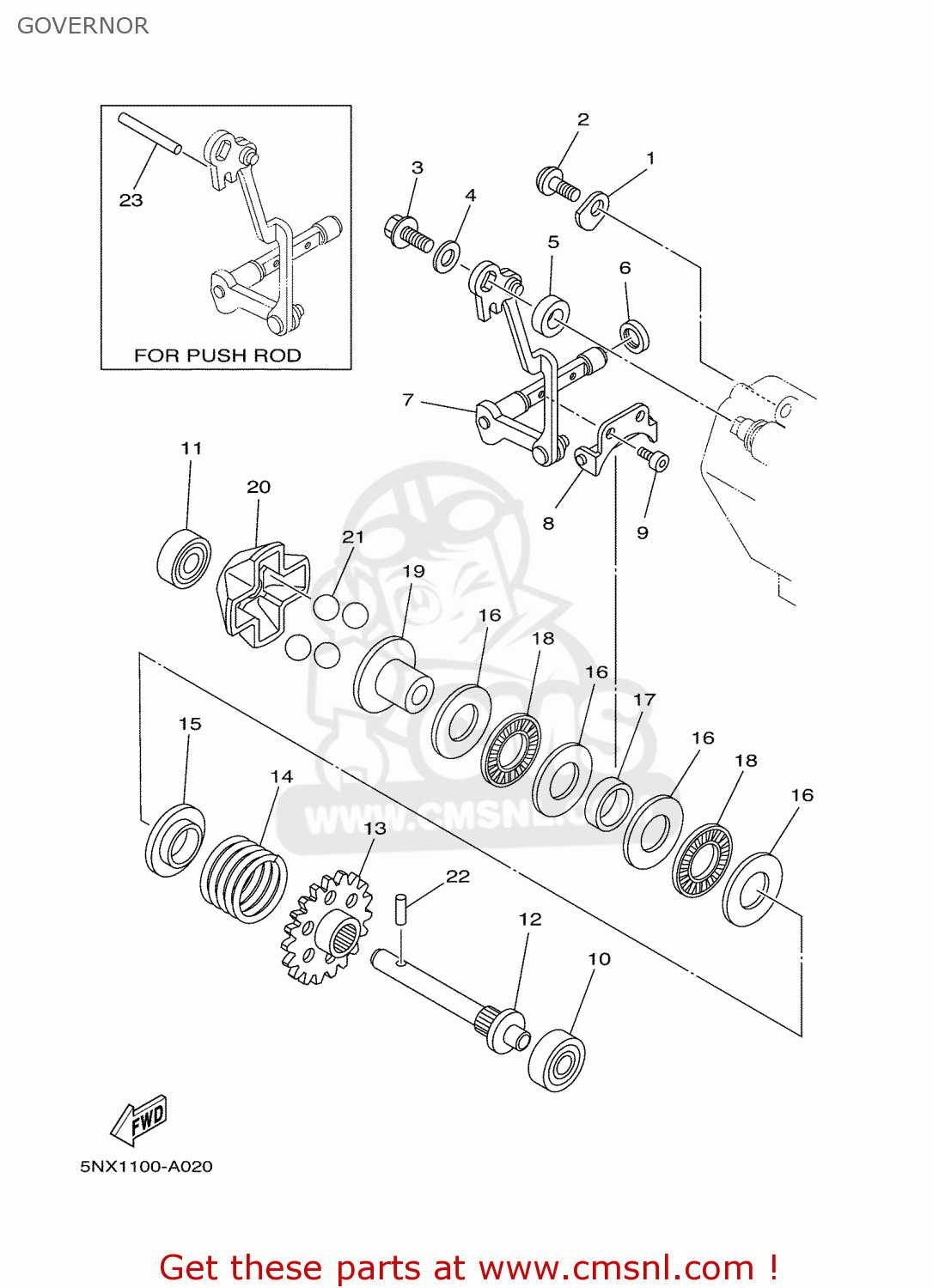 YAMAHA OEM PUSH OD   5CU 11990 10 00