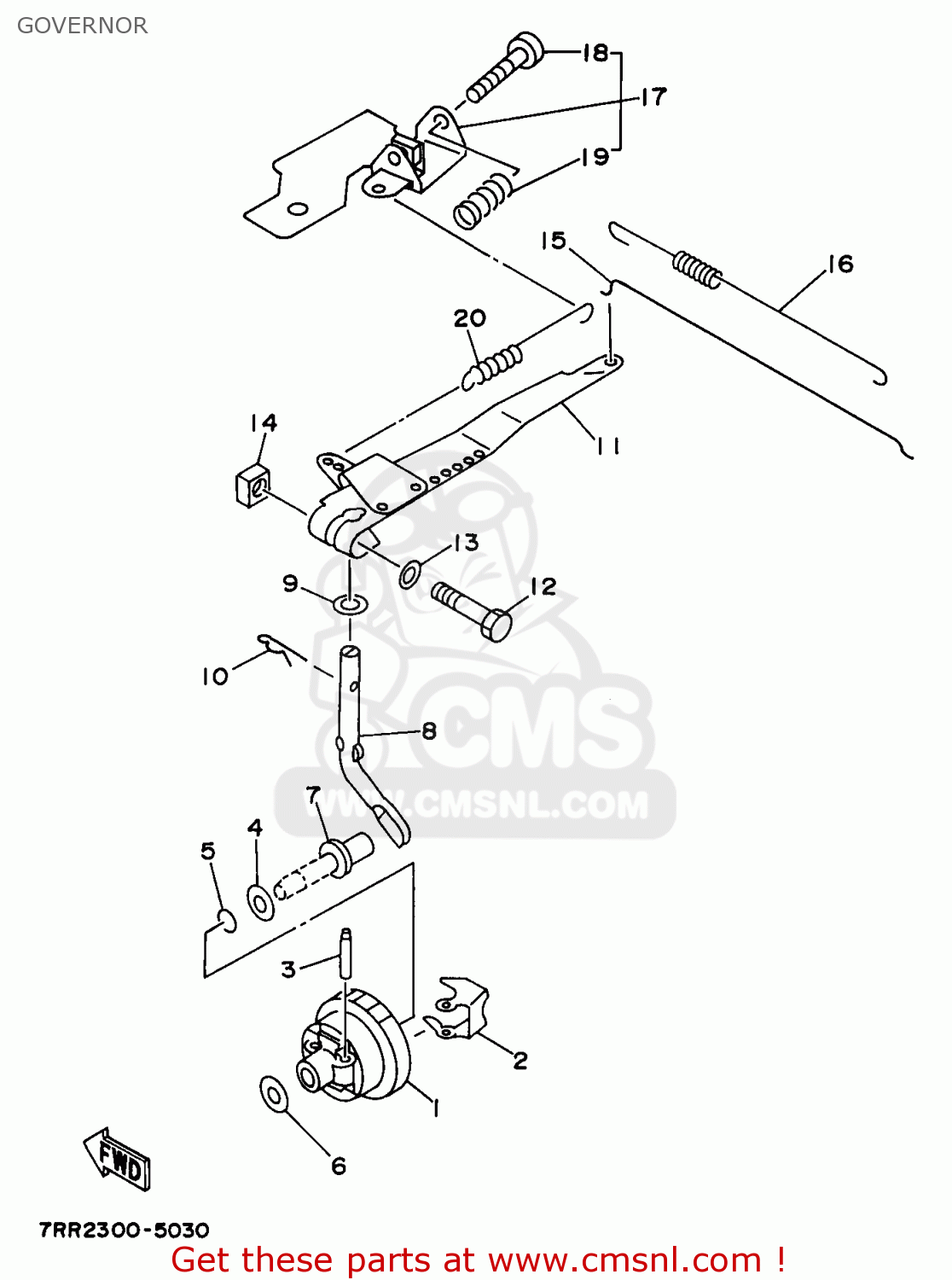 Yamaha ARM, GOVERNOR 7NN1192400 Yamaha ARM, GOVERNOR 7NN1192400