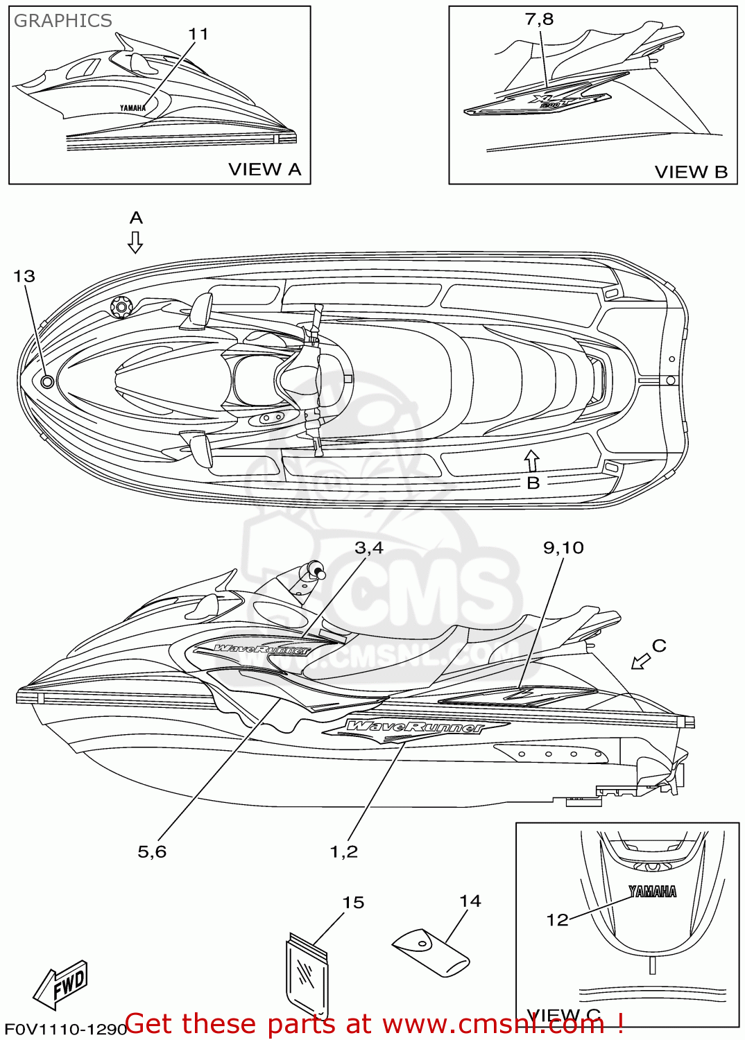 F0VU417C00: Graphic 2 Yamaha - buy the F0V-U417C-00 at CMSNL