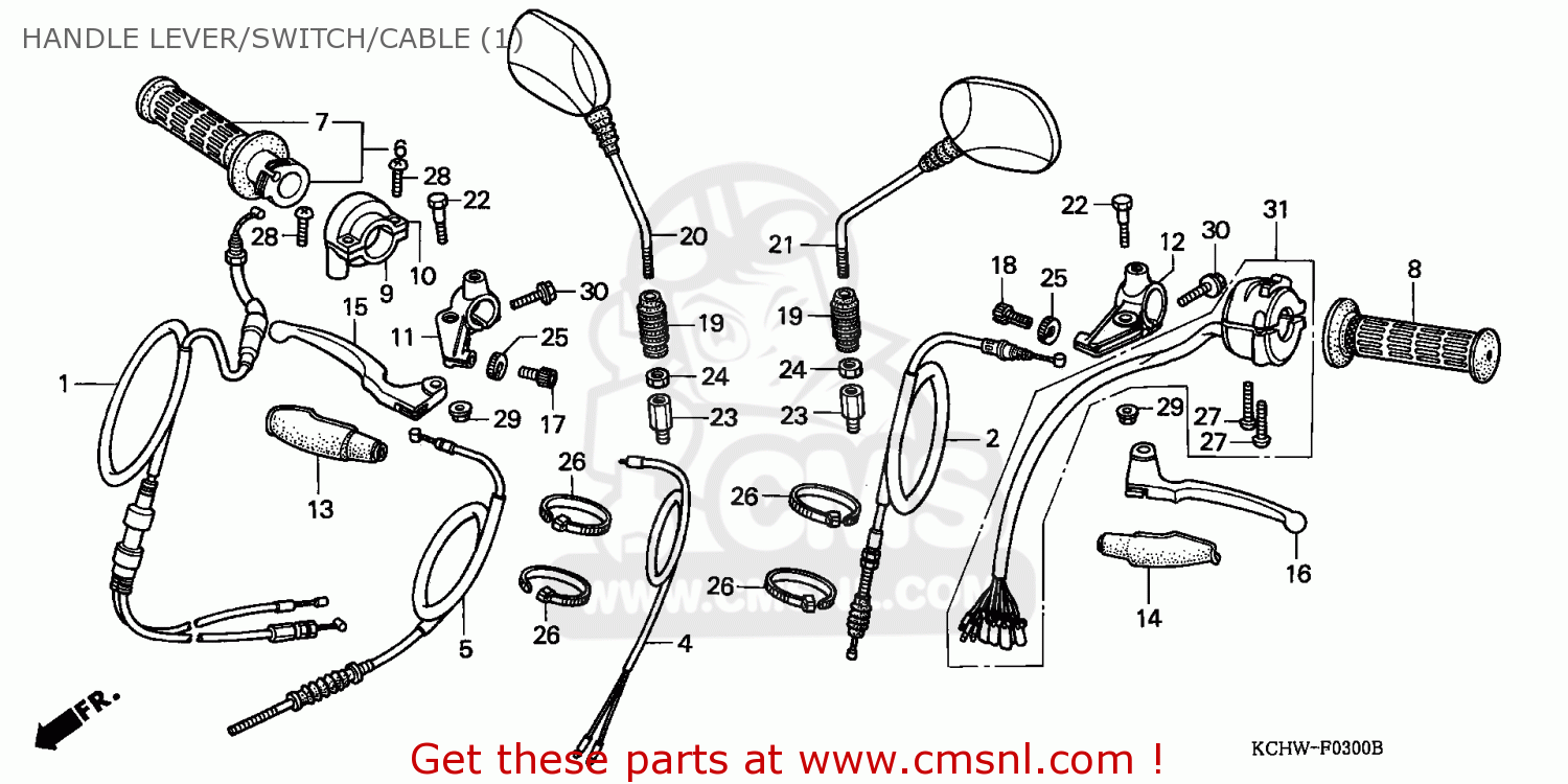 Honda LEVER,L.STEERING 53178KY0970 Honda LEVER,L.STEERING 53178KY0970