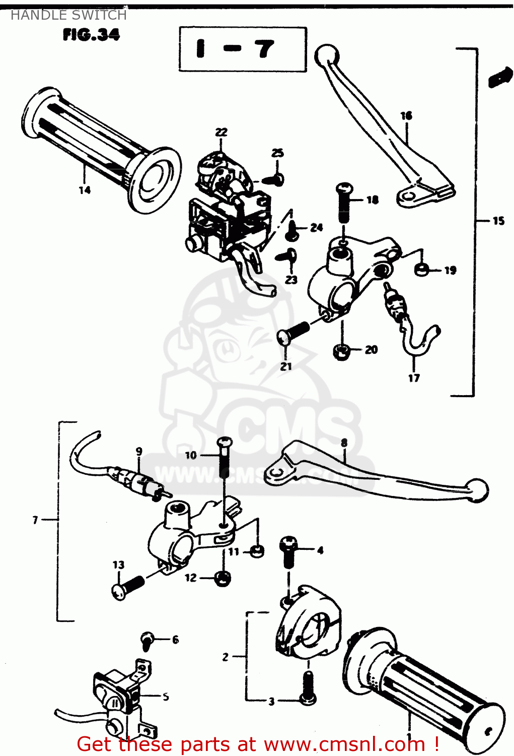 5730016B00 Brake Lever, Front/switch Assy Suzuki buy the 5730016B00