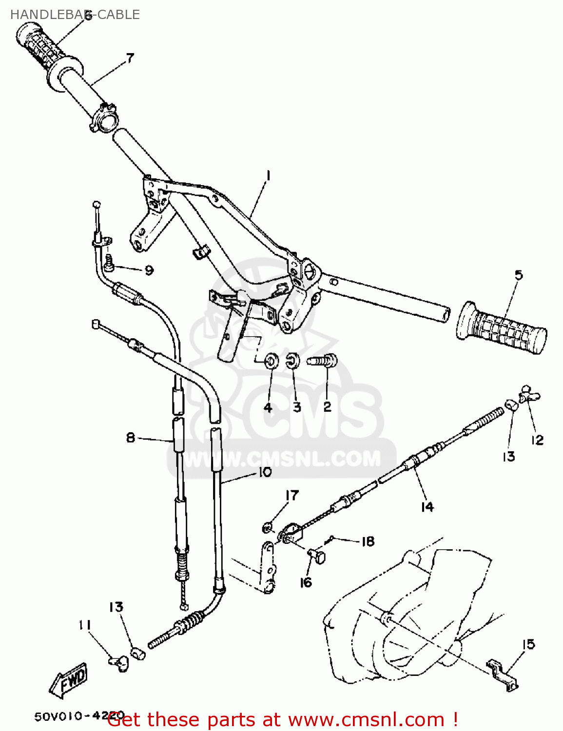 50W2637900: Guide, Cable Yamaha - buy the 50W-26379-00 at CMSNL