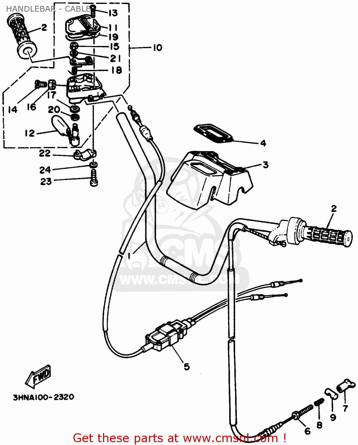 3HN2611100 Handlebar Yamaha buy the 3HN261110000 at CMSNL