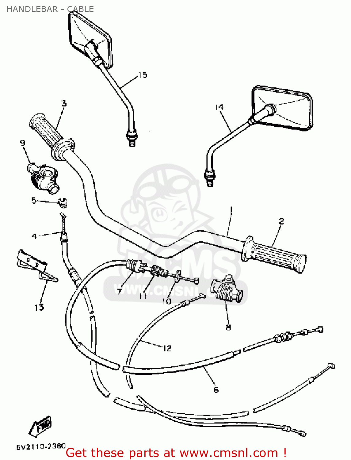 4K02639901: Guide, Cable Yamaha - buy the 4K0-26399-01 at CMSNL