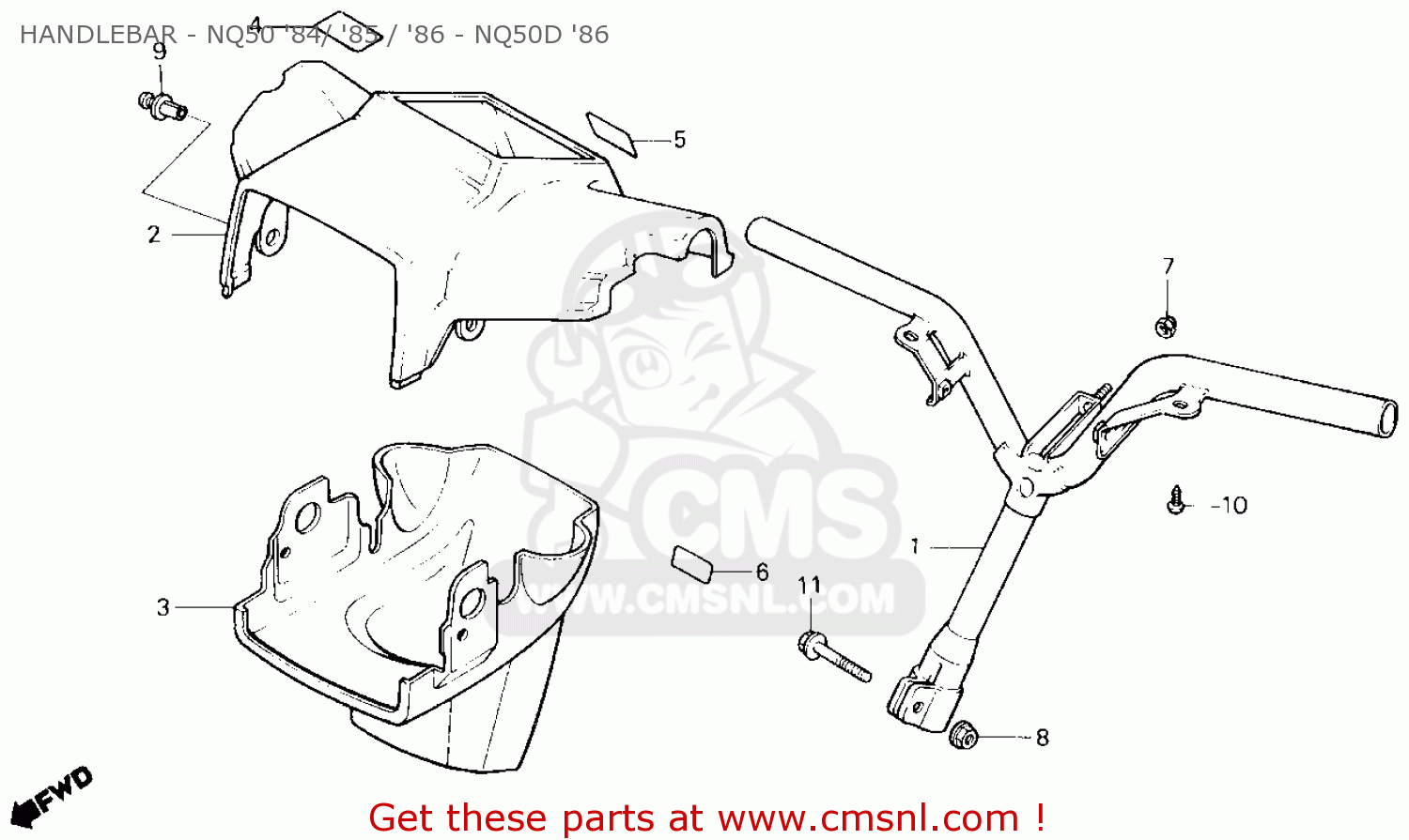 53206GK8670ZA: Cvr, Handle *nh111* Honda - buy the 53206-GK8-670ZA at CMSNL