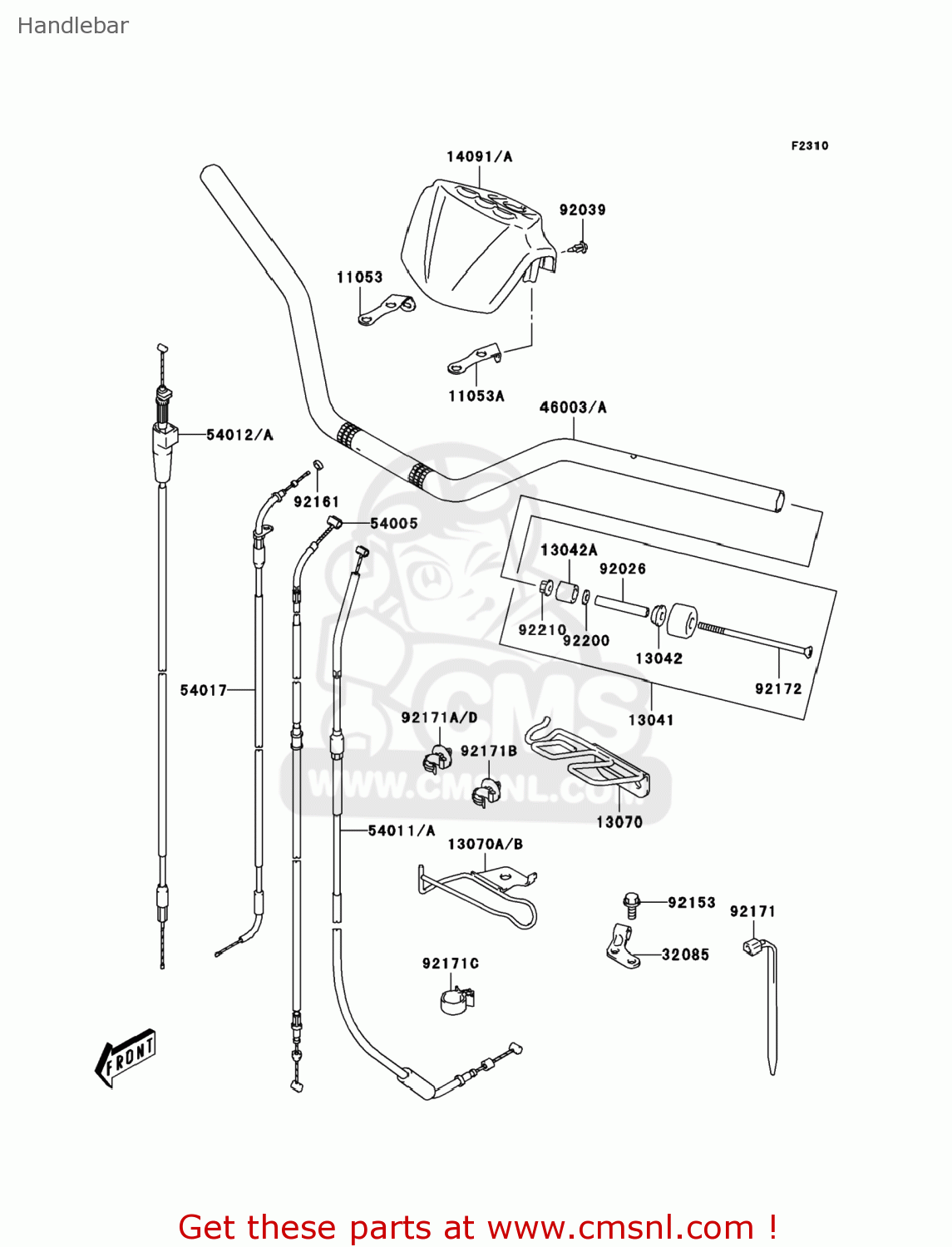 13070S012 Guide,parking Cable Kawasaki buy the 13070S012 at CMSNL