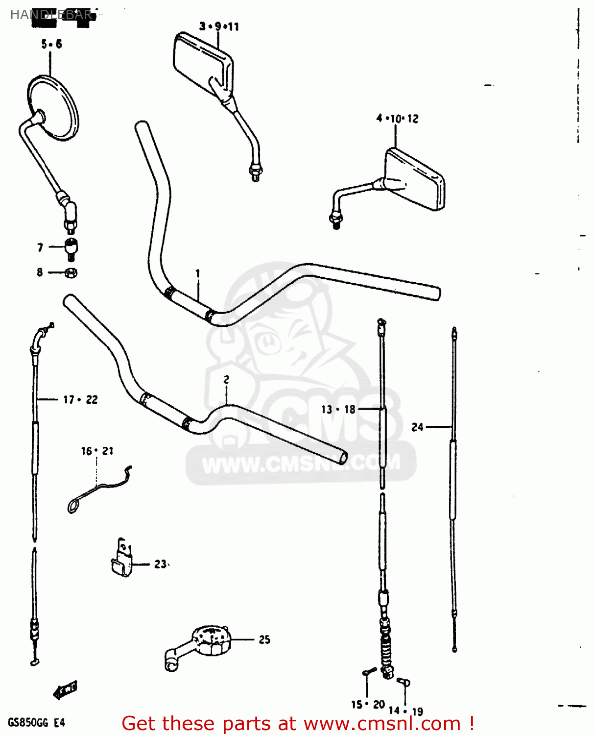 5650047261: Mirror, Rear View Rh Suzuki - buy the 56500-47261 at CMSNL