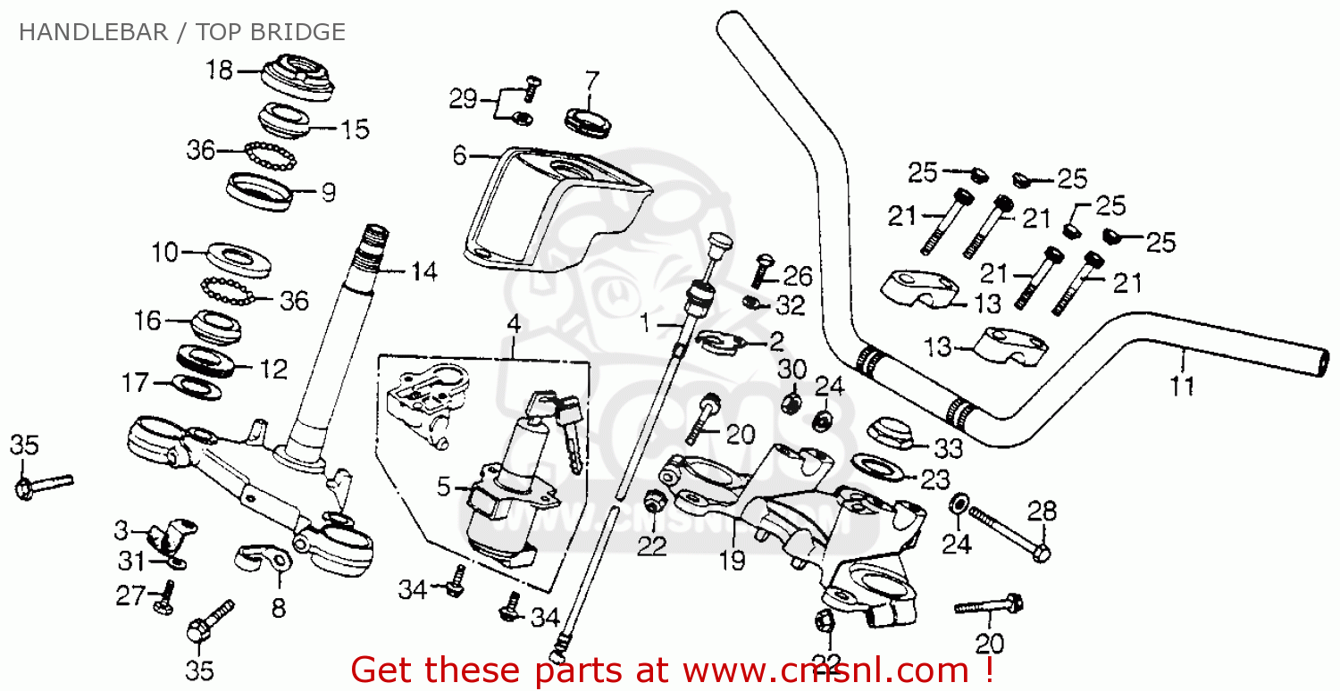COVER,IGNITION SW for CB750A 750 HONDAMATIC 1978 USA order at CMSNL