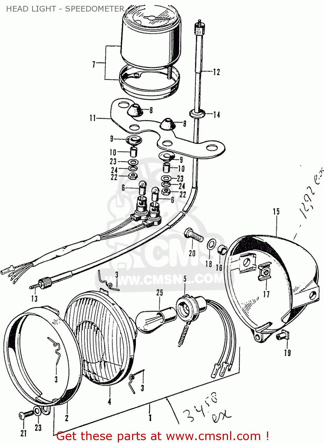 SPEEDOMETER ASSY for CD50H 1971 THE NETHERLANDS order at CMSNL