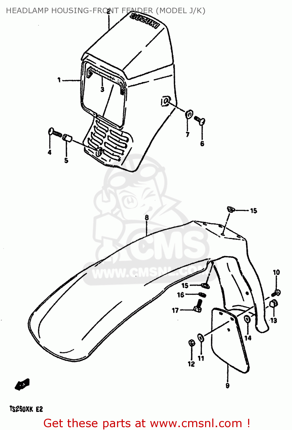 531111450214l: Fender, Front (white) Suzuki - Buy The 53111-14502-14l 