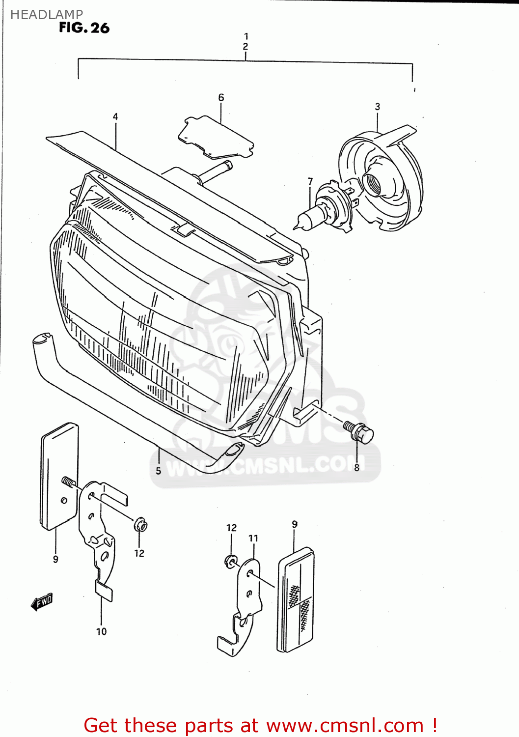 3510020C10 Headlamp Assembly Suzuki buy the 3510020C10 at CMSNL