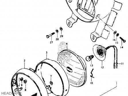 Retainer headlamp suzuki