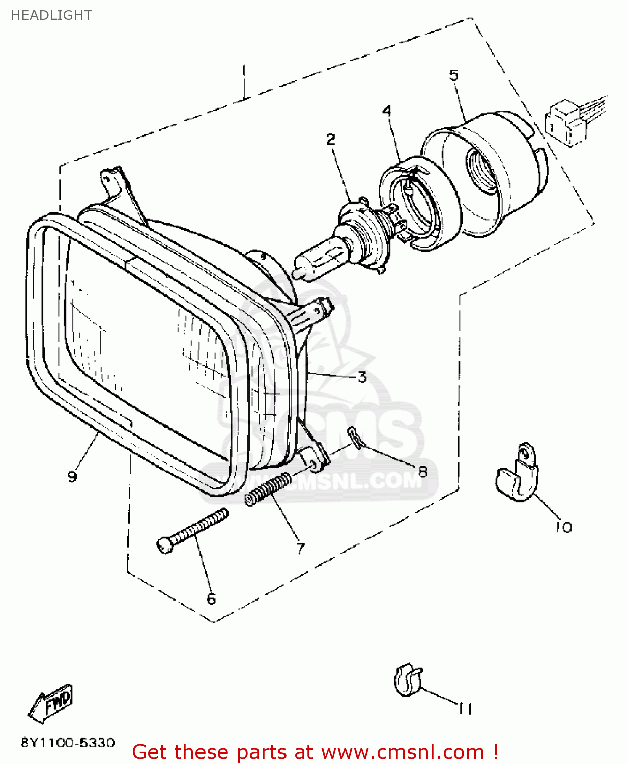 8G98431000 Headlight Unit Assy Yamaha buy the 8G98431000 at CMSNL