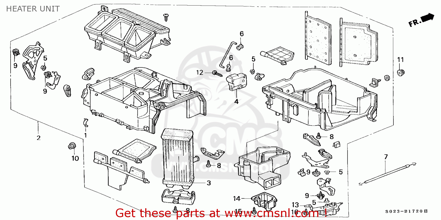 79100S04G01: Heater Unit Assy Honda - buy the 79100-S04-G01 at CMSNL