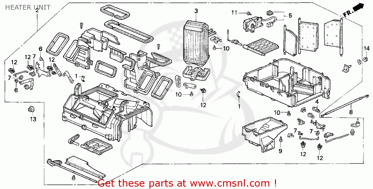 79100SR3G01: Heater Unit Assy Honda - buy the 79100-SR3-G01 at CMSNL