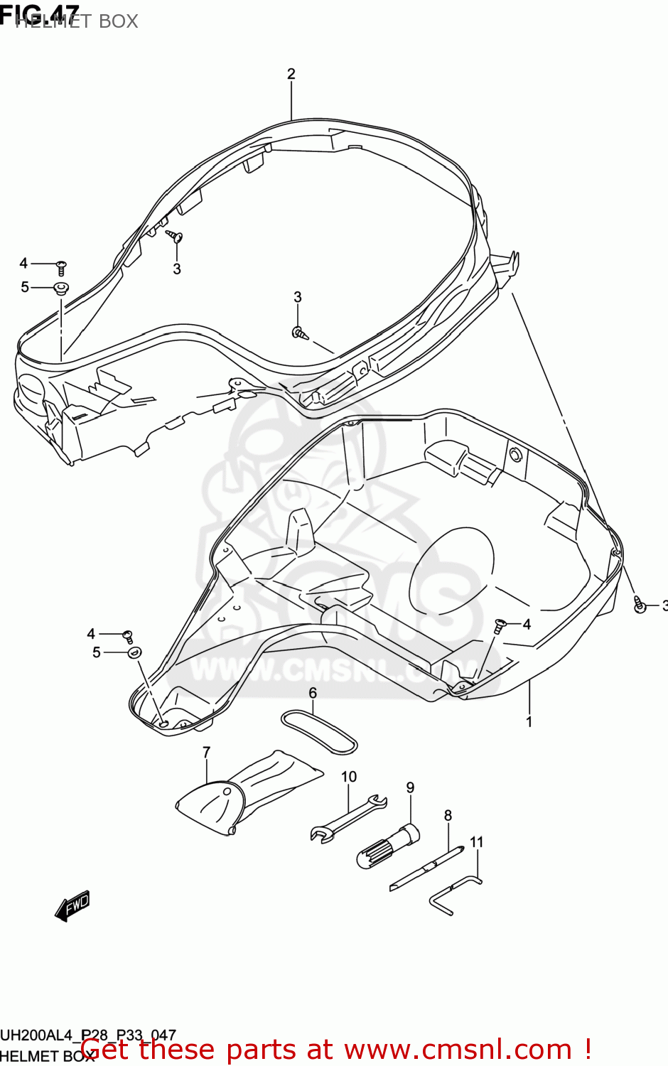 Suzuki BOX,HELMET UPPER 9222112JA0 Suzuki BOX,HELMET UPPER 9222112JA0