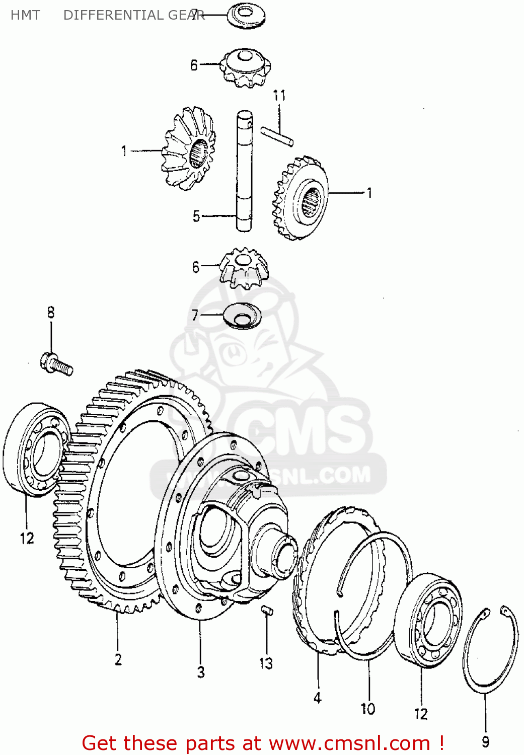 Honda ACCORD 1981 (B) 4DR DX (KA,KH,KL) HMT DIFFERENTIAL GEAR buy HMT DIFFERENTIAL GEAR spares