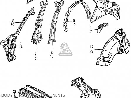 Honda ACCORD 1982 (C) 4DR DX (KL,KA,KH) parts lists and schematics