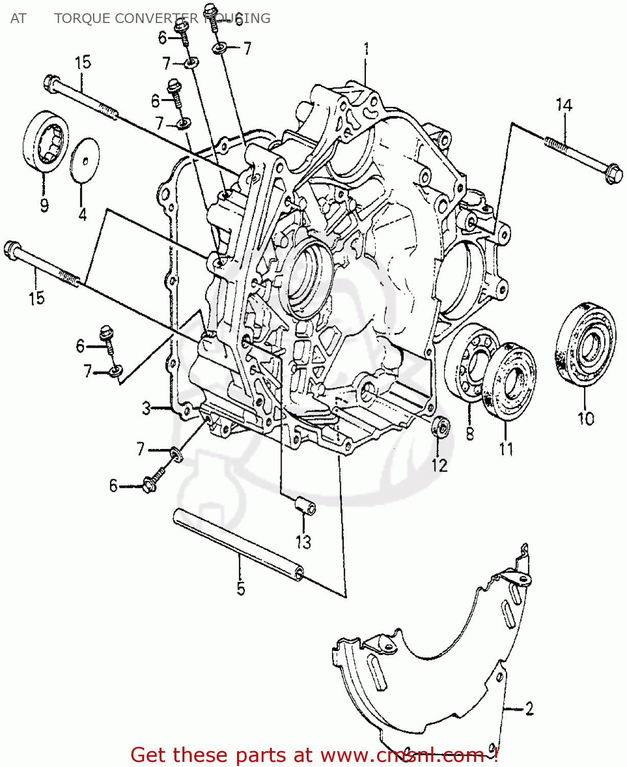 Honda ACCORD 1985 (F) 4DR LX (KA,KH,KL) AT TORQUE CONVERTER HOUSING