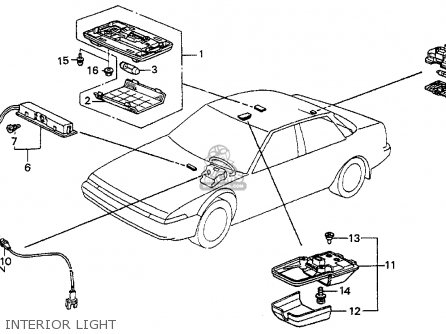 Honda ACCORD 1986 (G) 3DR DX NON-PASSIVE (KA) parts lists ... 88 honda dx fuse box 