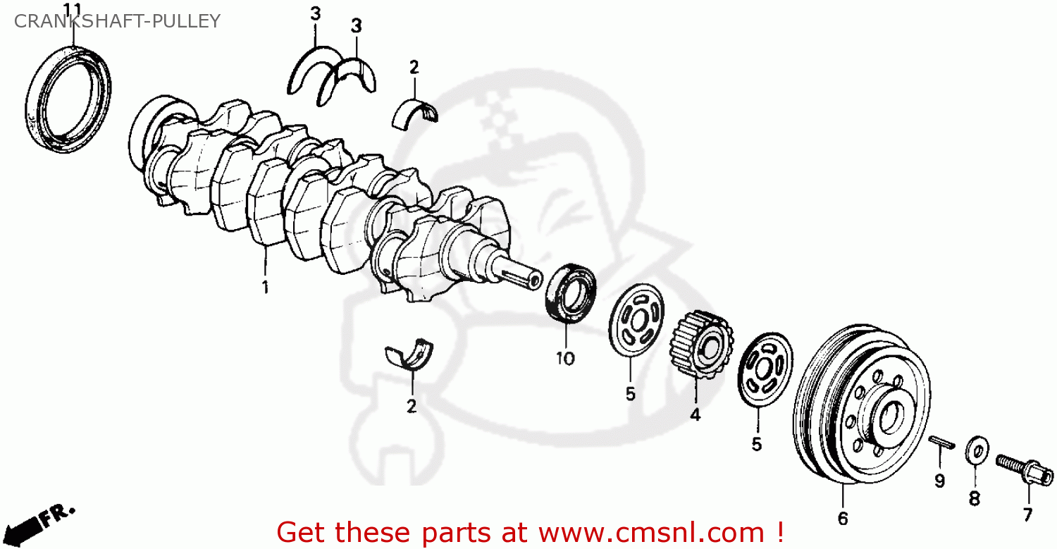 Honda accord shop crankshaft pulley