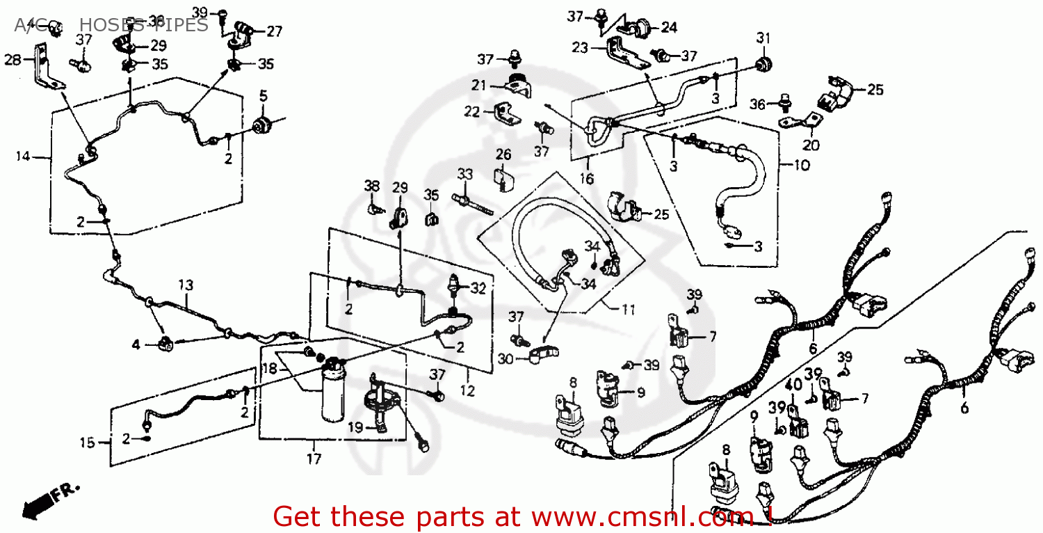 Honda ACCORD 1989 (K) 4DR LXI (KA) A/C HOSES-PIPES - buy A/C HOSES ...