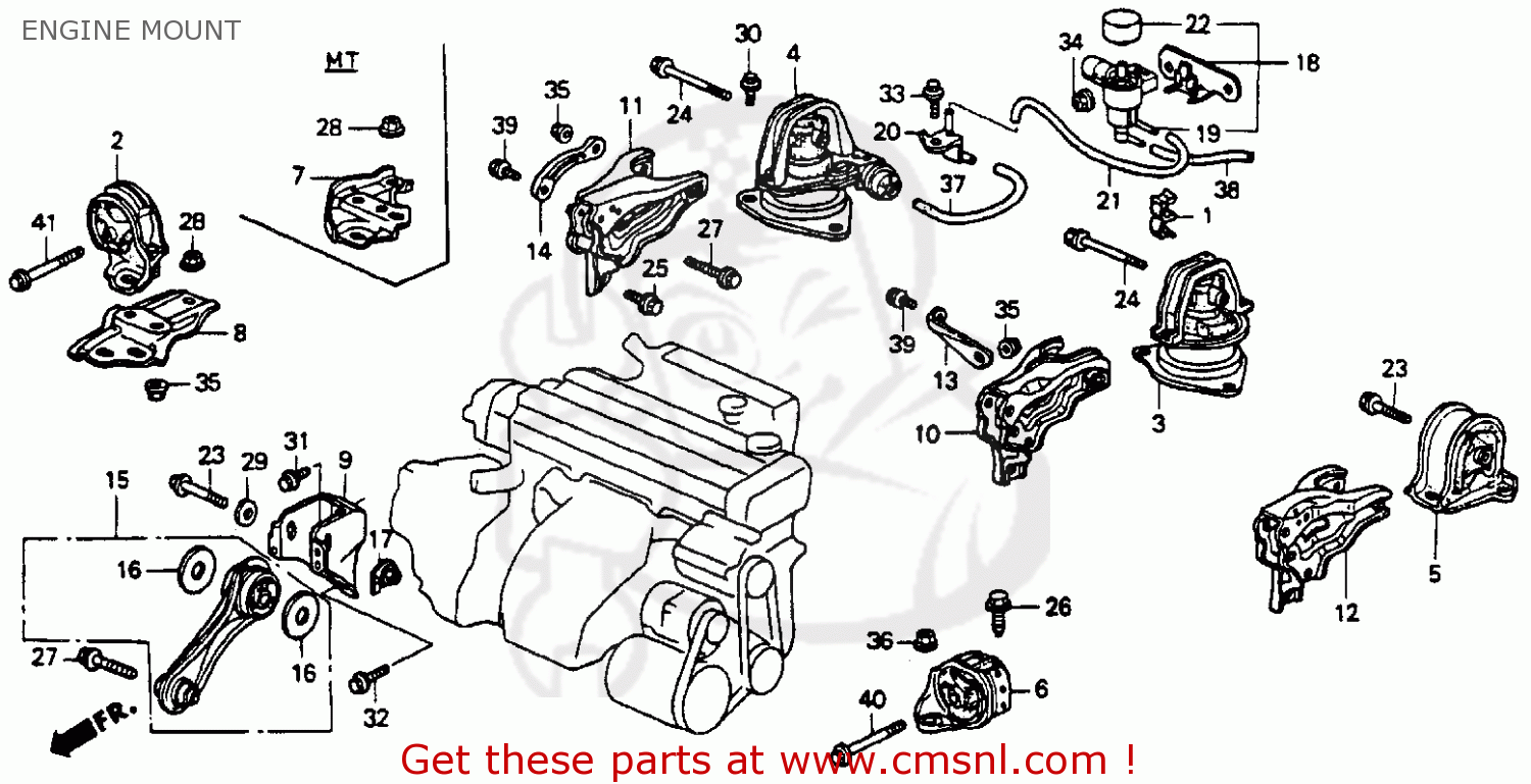 Honda ACCORD 1990 (L) 4DR DX (KA,KL) ENGINE MOUNT buy ENGINE MOUNT