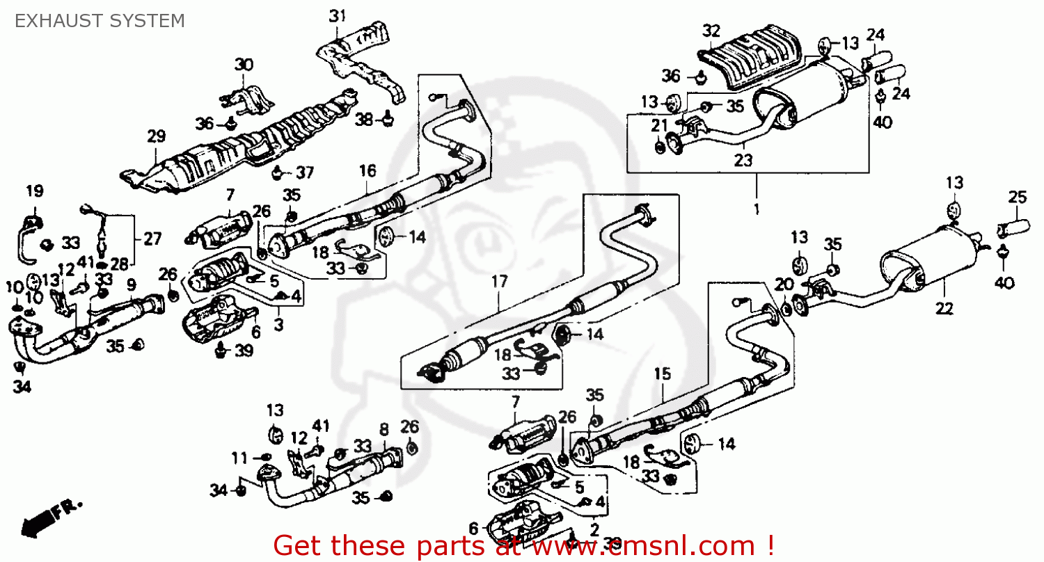 Honda ACCORD 1991 (M) 4DR LX (KA,KL) EXHAUST SYSTEM buy EXHAUST