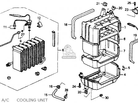 Honda ACCORD 1993 (P) 4DR EX (KA,KL) parts lists and schematics