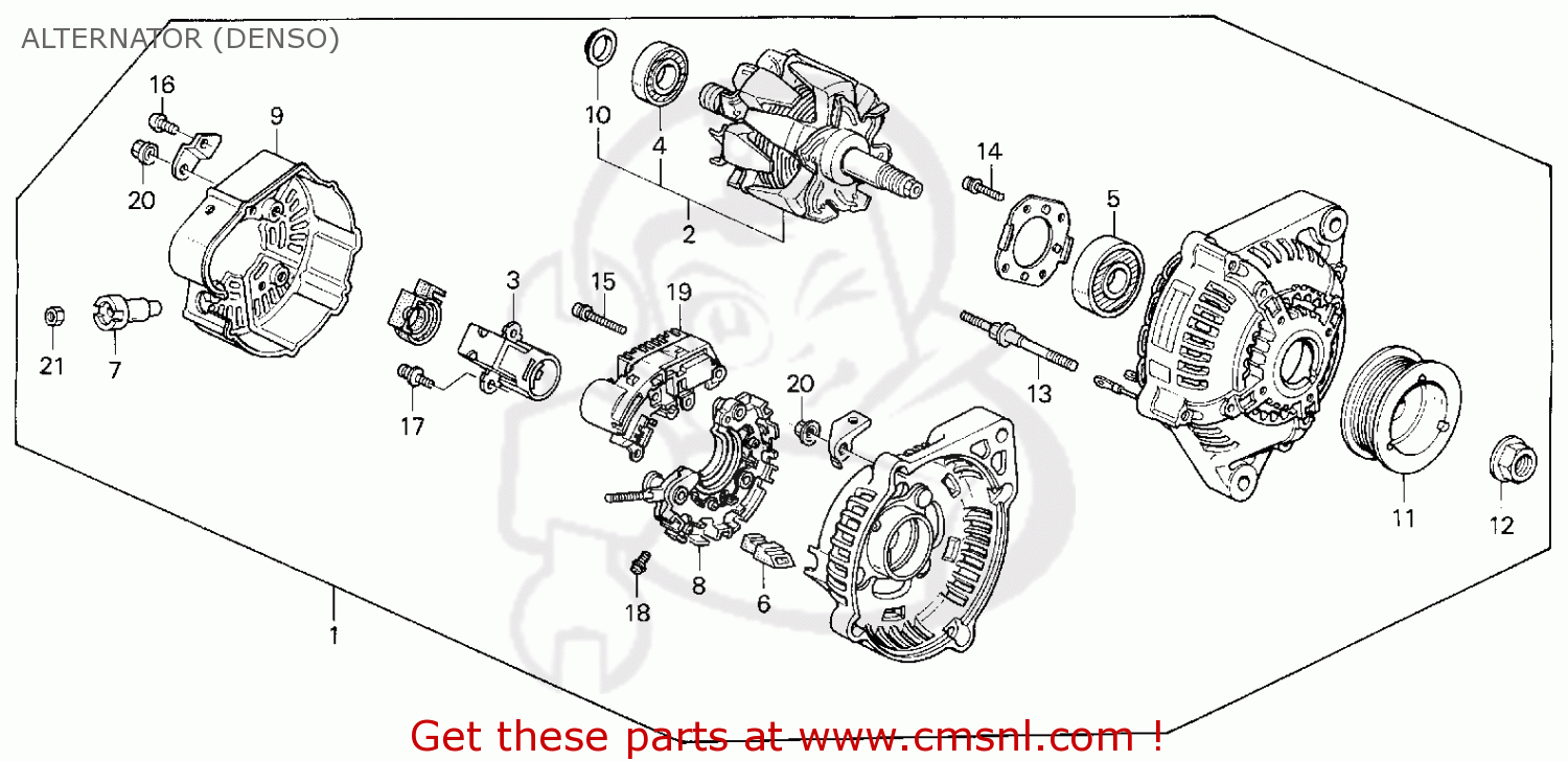 Honda ACCORD 1997 (V) 2DR EX (KA) parts lists and schematics
