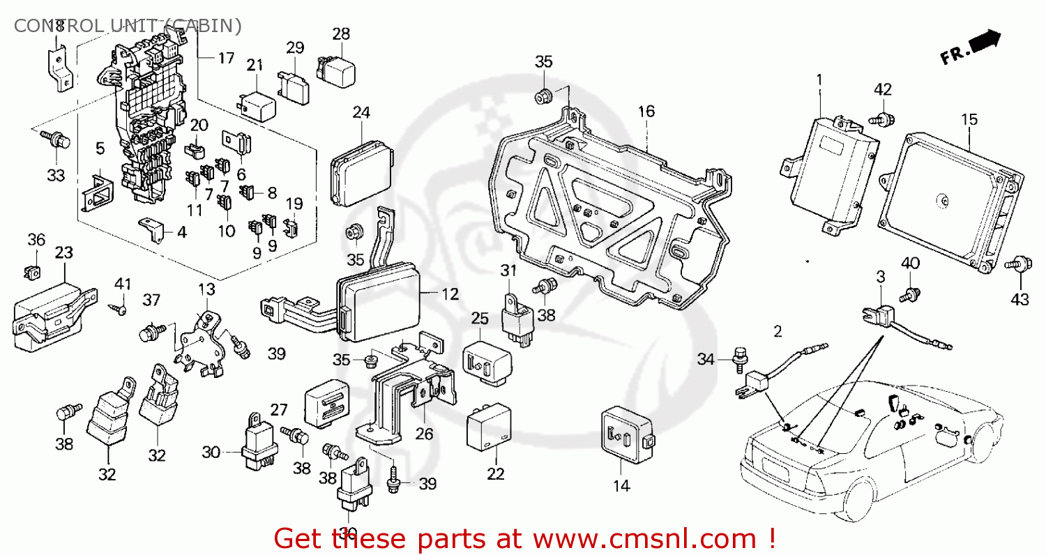 Honda ACCORD 1997 (V) 2DR EX (KA) parts lists and schematics