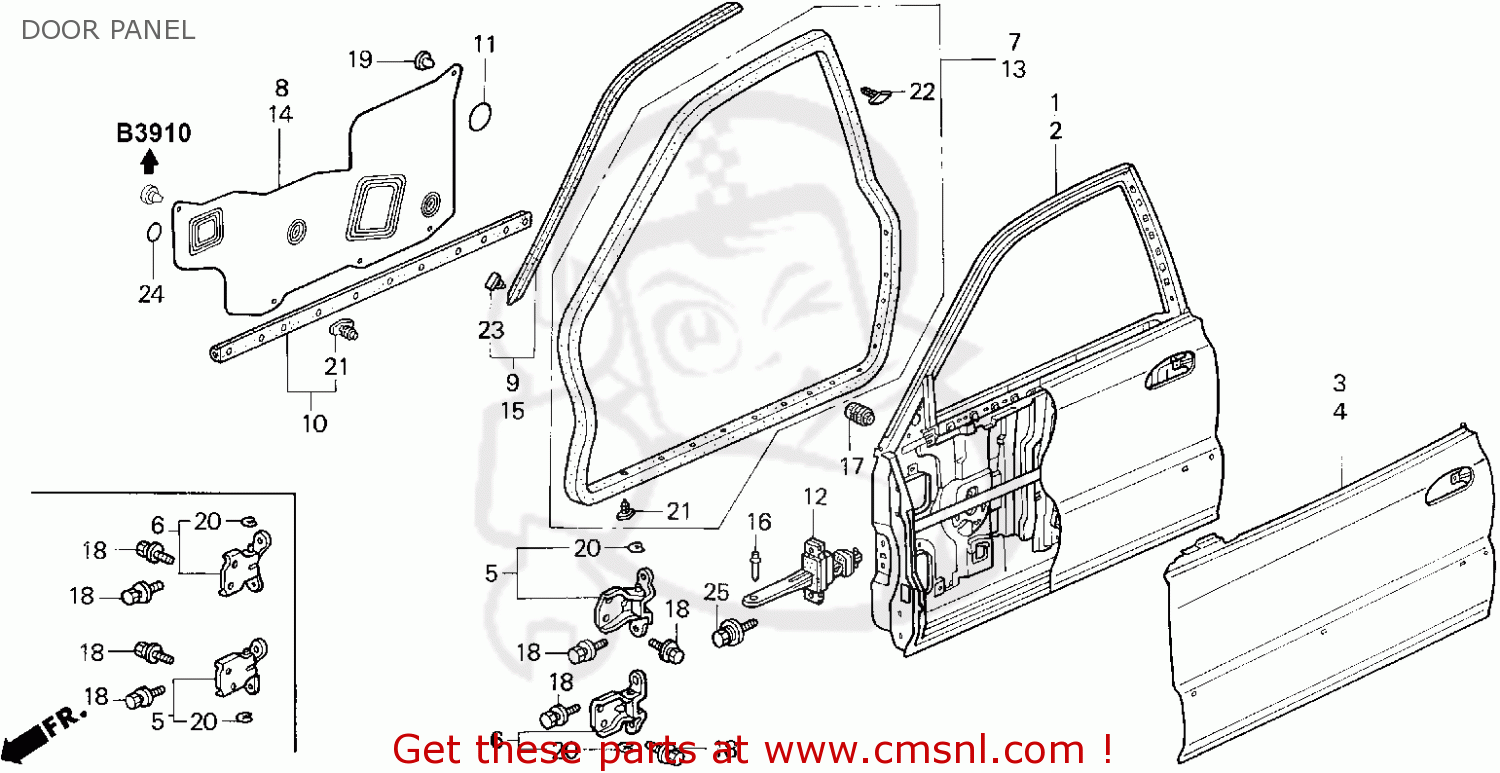 Honda ACCORD 1997 (V) 2DR EX (KA) parts lists and schematics