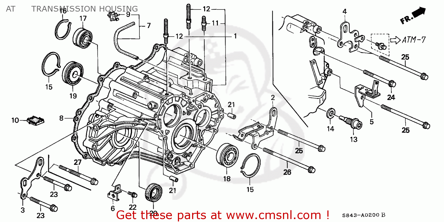 Honda ACCORD 2001 (1) 4DR EX (KA) AT TRANSMISSION HOUSING buy AT
