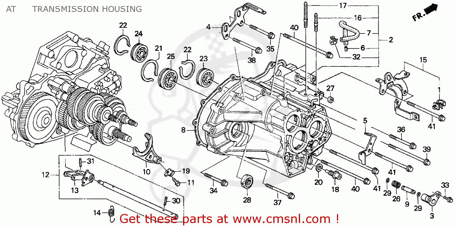 Honda ACCORD E2/V-6 E2 1995 (S) 4DR LX (KA,KL) AT TRANSMISSION HOUSING ...