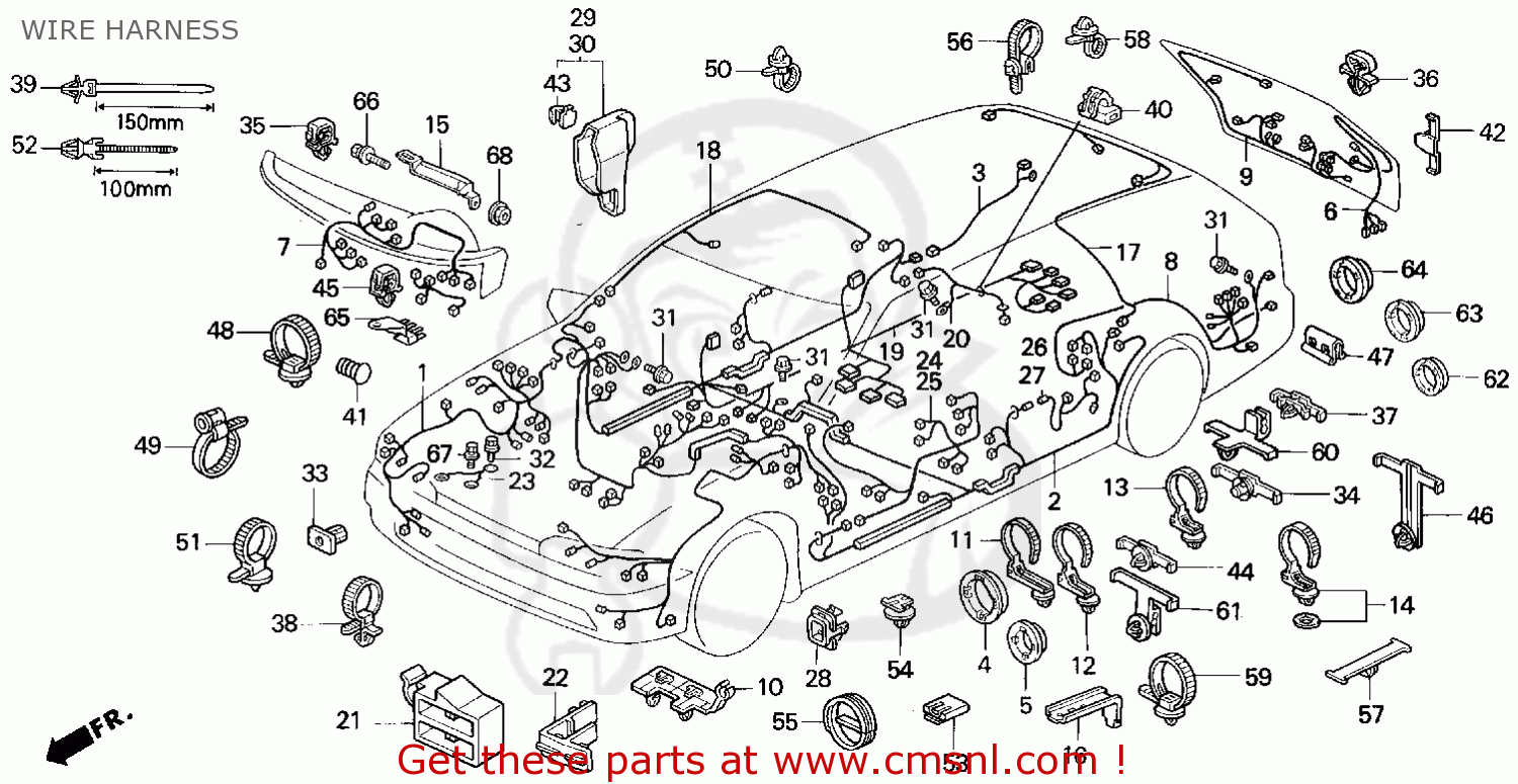 Honda Accord Wagon 1992 N Wgn Ex Ka Kl Wire Harness