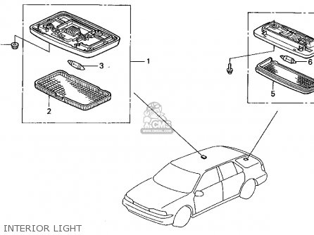 Honda ACCORD WAGON 1993 (P) WGN EX (KA,KL) parts lists and schematics