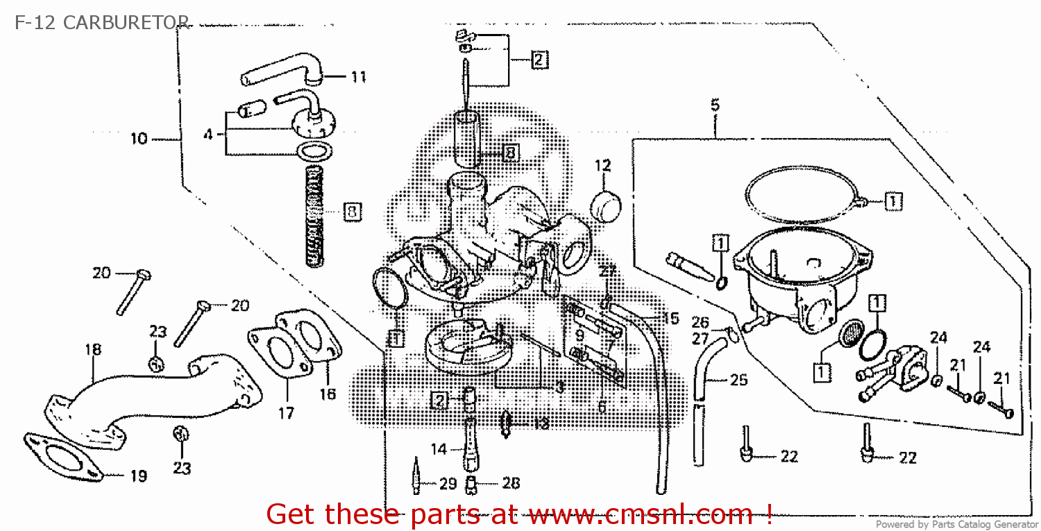 Honda ATC110 1982 (C) CANADA F12 CARBURETOR buy F12 CARBURETOR
