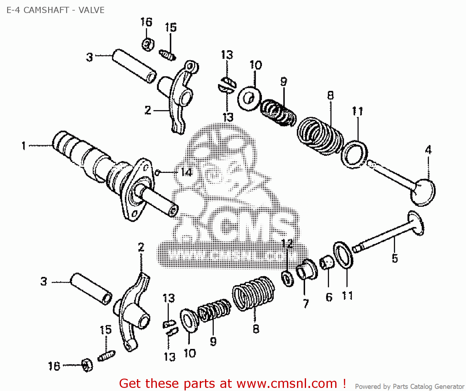 Honda ATC110 1983 (D) CANADA E-4 CAMSHAFT - VALVE - buy E-4 CAMSHAFT ...