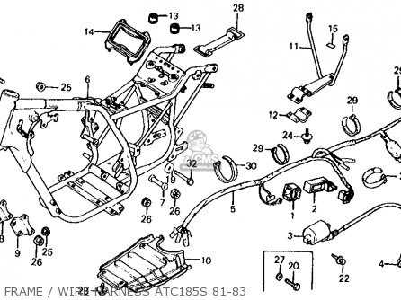 Honda ATC185S 1981 (B) USA parts lists and schematics honda 185s wiring diagram 