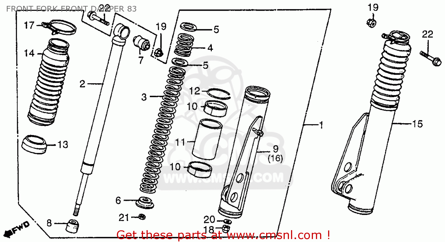 Honda ATC200E 1983 (D) BIG RED USA FRONT FORK FRONT DAMPER 83 buy