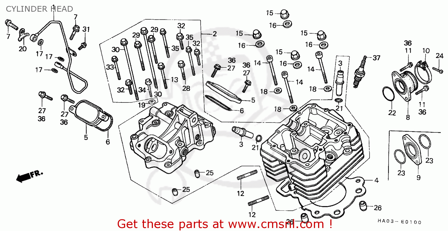 Honda ATC250ES BIG RED 1986 (G) AUSTRALIA CYLINDER HEAD - buy CYLINDER ...