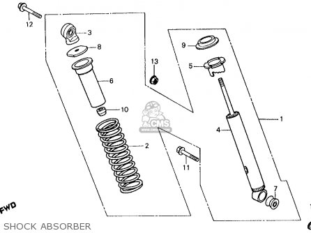 Honda ATC250ES BIG RED1985 (F) USA parts lists and schematics