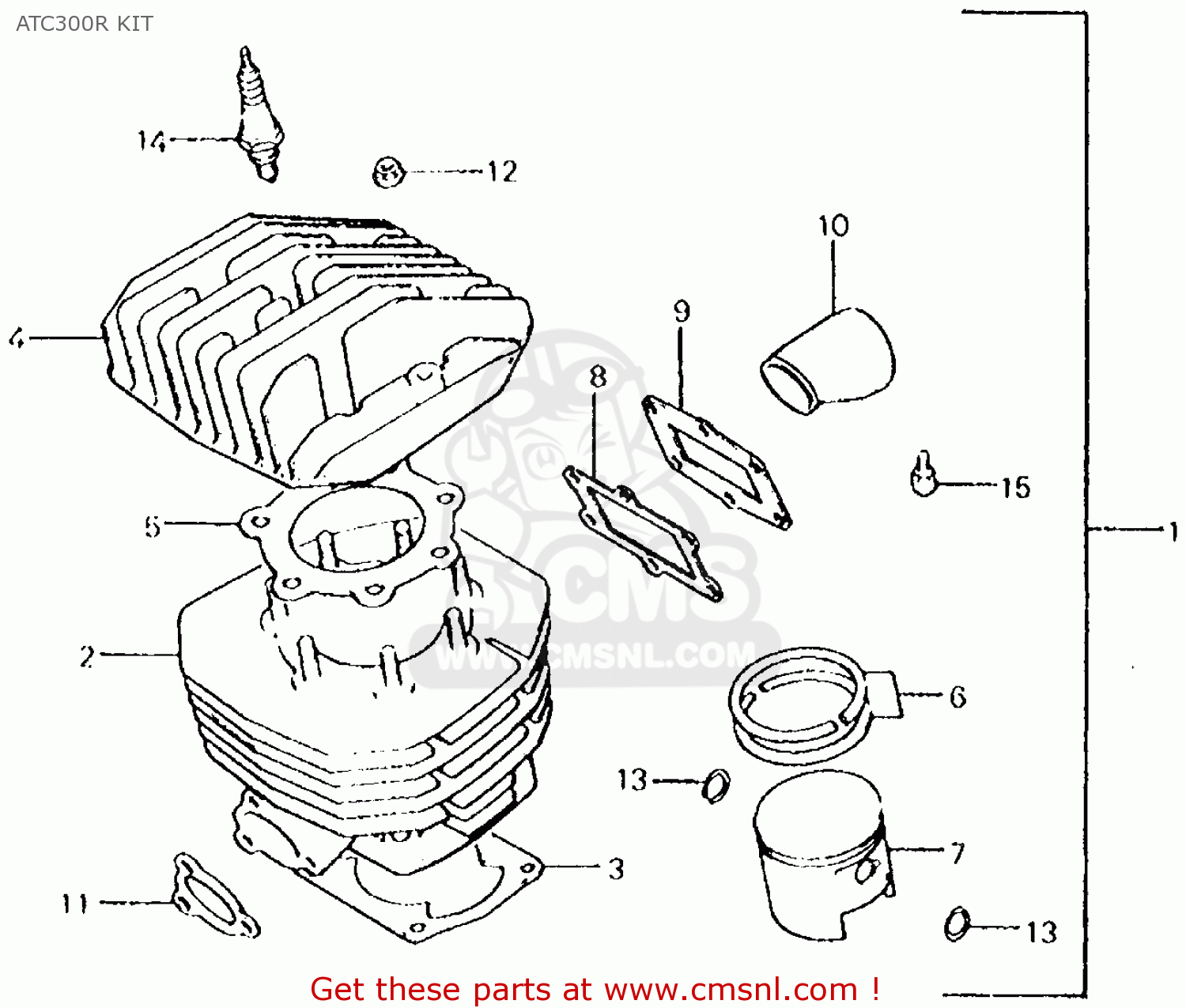 Honda ATC250R 1983 (D) USA ATC300R KIT - buy ATC300R KIT spares online