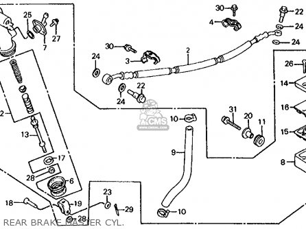1985 1986 Honda Atc350x Atc 350x Rear Brake Master Cylinder Caliper - Foto 6